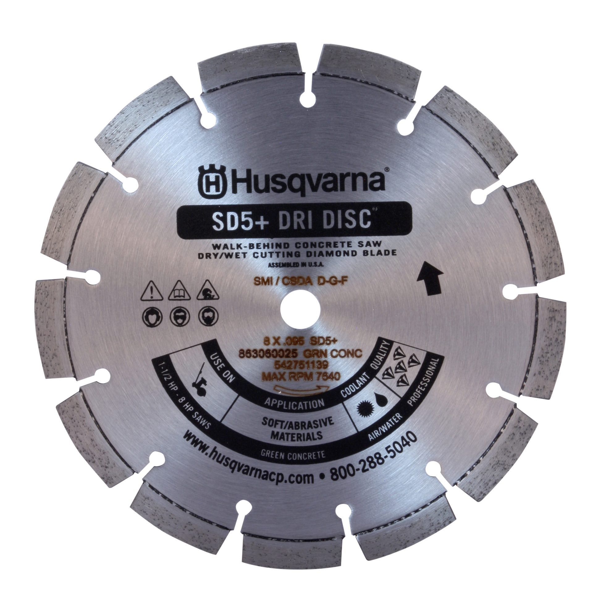 Soff Cut Saw Blades - Husqvarna Sd5+ Dri Disc