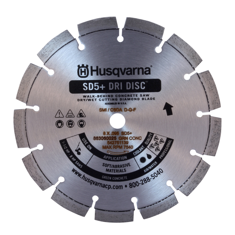 Soff Cut Saw Blades - Husqvarna Sd5+ Dri Disc