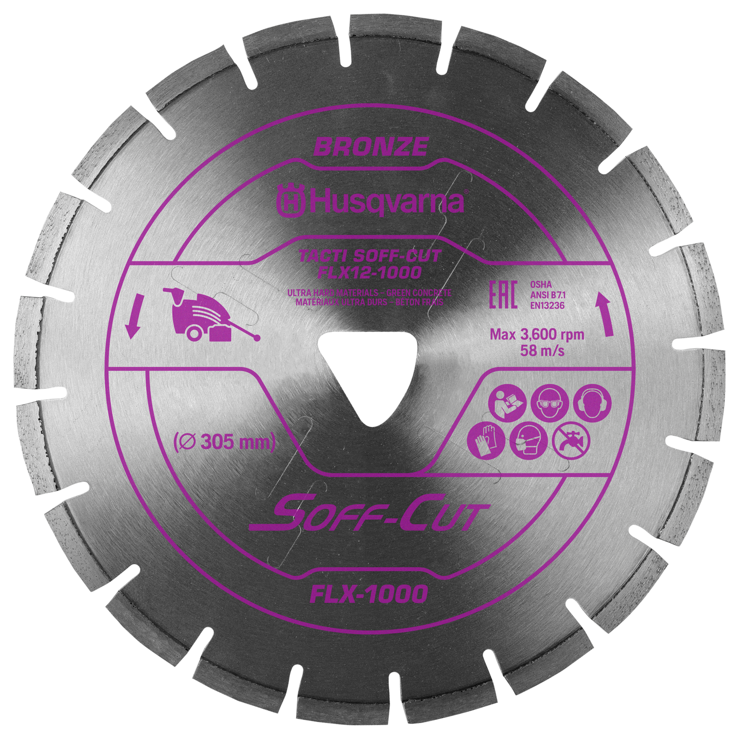 Soft Cut Concrete - Husqvarna Flx 1000 Series Purple