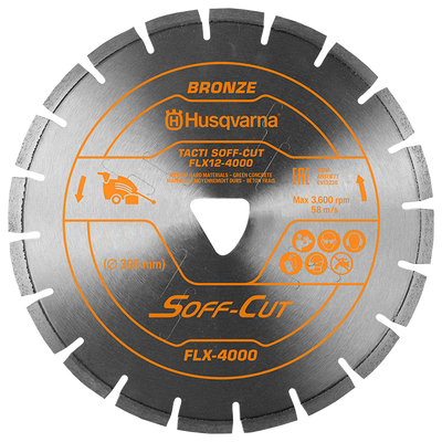 Early Entry Concrete Saw Blades - Husqvarna Flx 4000 Series Orange