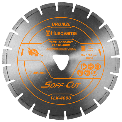 Early Entry Concrete Saw Blades - Husqvarna Flx 4000 Series Orange