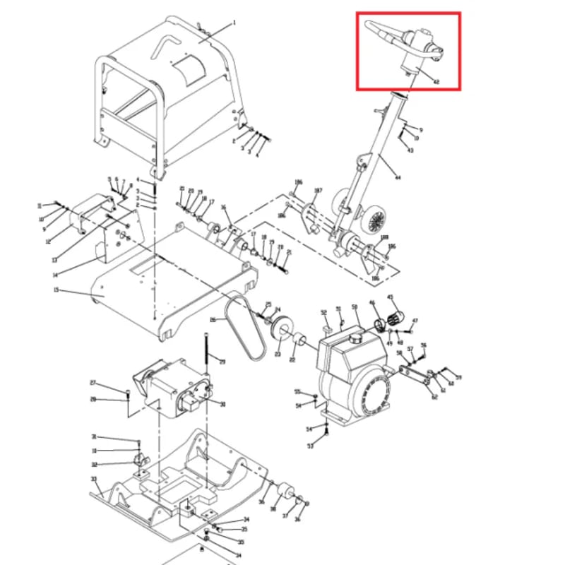 Handle Bar Spare Part for TPC170H 6.5HP Honda Reverse Compactor TPC170H-HBAR