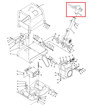 Handle Bar Spare Part for TPC170H 6.5HP Honda Reverse Compactor TPC170H-HBAR