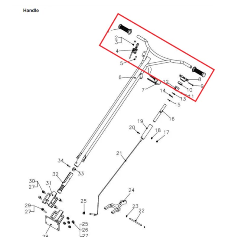 Handle Bars Spare Part for TPT36H 36" Power Trowel Honda TPT36H-HB-3