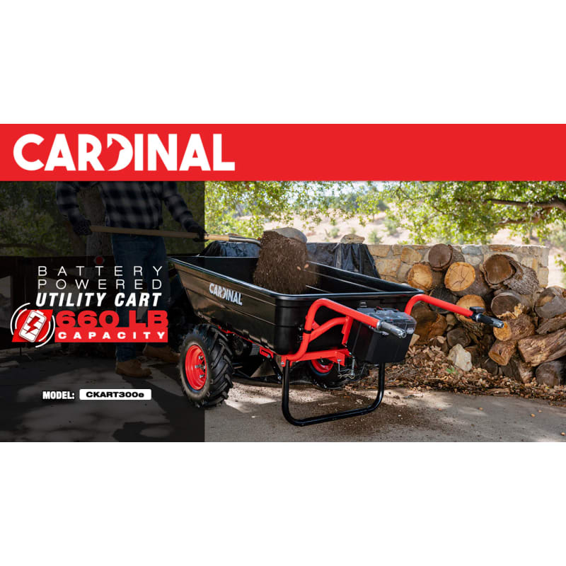 Heavy Duty Electric Utility Cart 40V Battery-Powered Wheelbarrow 660-lb. Bucket Capacity CKART300e-3