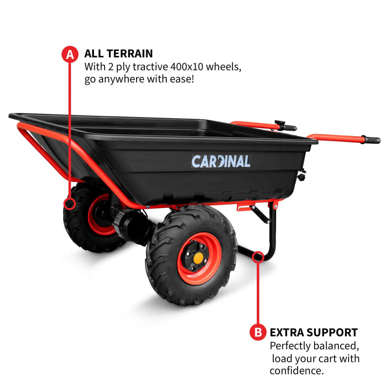 Heavy Duty Electric Utility Cart 40V Battery-Powered Wheelbarrow 660-lb. Bucket Capacity CKART300e-4