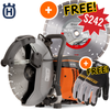 Husqvarna K770 SmartGuard Disc Cutter + FREE S45 Diamond Blade + FREE Ironclad Gloves
