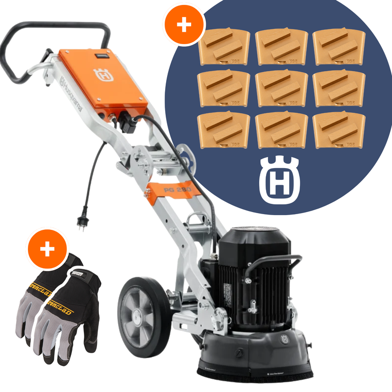 Husqvarna PG 280 Single-Disc Floor Grinder Bundle