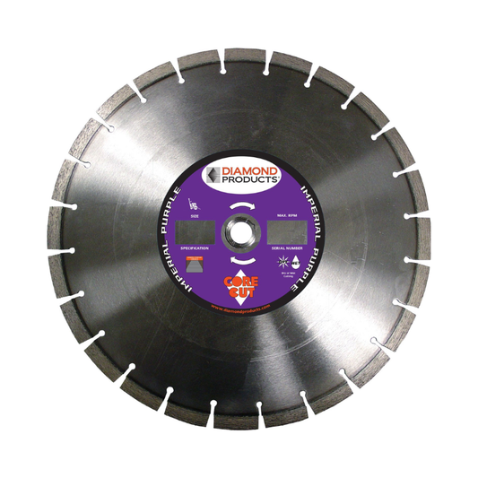 Diamond Saw Blade - Imperial Purple Segmented Dry Walk Behind Blades
