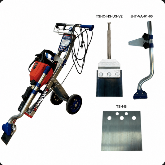 Makinex Jackhammer Trolley Kit with Hilti Tile Smasher Head, Vacuum Attachment and Blade