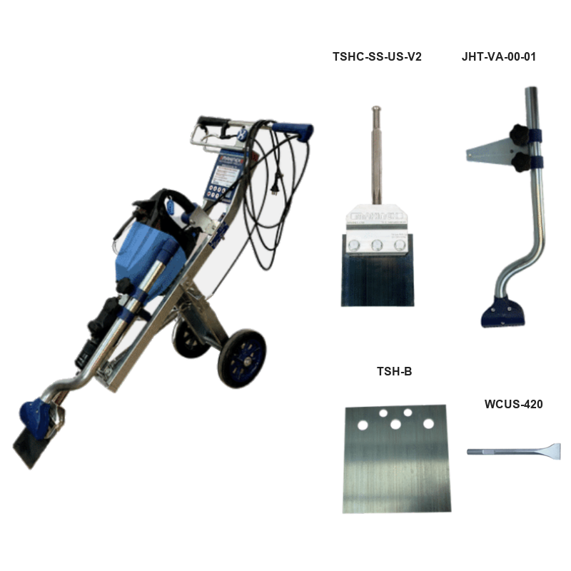 Makinex JHT-U-KIT Jackhammer Trolley Kit with Universal Tile Smasher Head