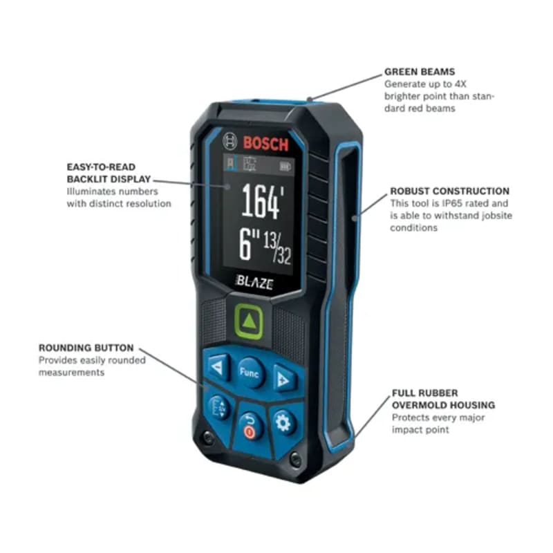 BLAZE™ Green-Beam 165 Ft. Laser Measure