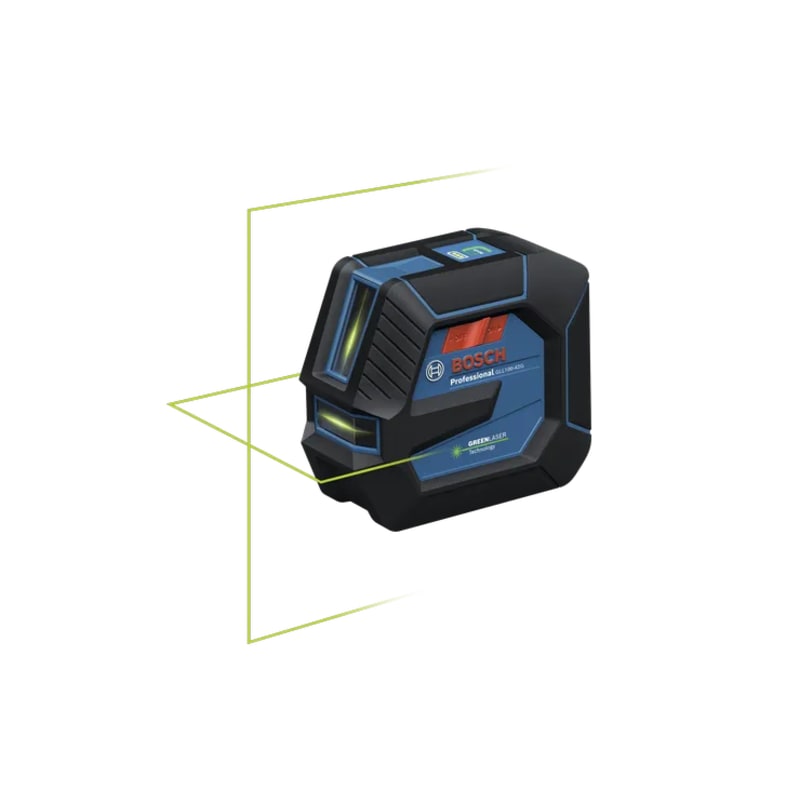 3.7V Green-Beam Self-Leveling Cross-Line Laser with Li-Ion Battery