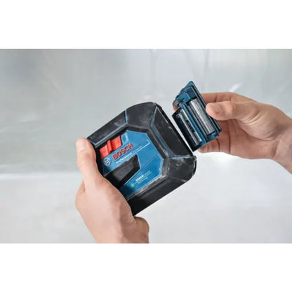 3.7V Green-Beam Self-Leveling Cross-Line Laser with Li-Ion Battery