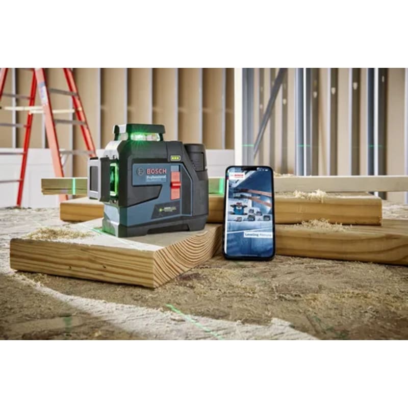 12V Max 360⁰ Connected Green-Beam Three-Plane Leveling and Alignment Laser with (1) 12V Battery