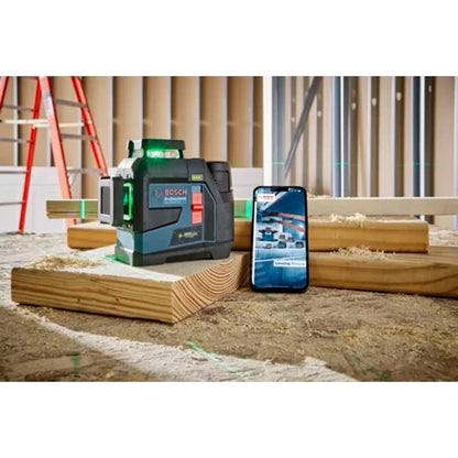12V Max 360⁰ Connected Green-Beam Three-Plane Leveling and Alignment Laser with (1) 12V Battery