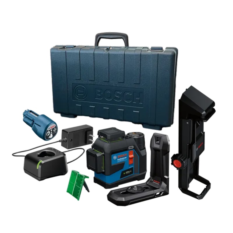 12V Max 360⁰ Connected Green-Beam Three-Plane Leveling and Alignment Laser with (1) 12V Battery