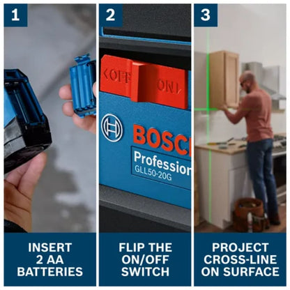 Green-Beam Self-Leveling Cross-Line Laser