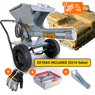 MudMixer Evolution Pro Bundle with Free Accessories + $95 Home Depot eGift Card