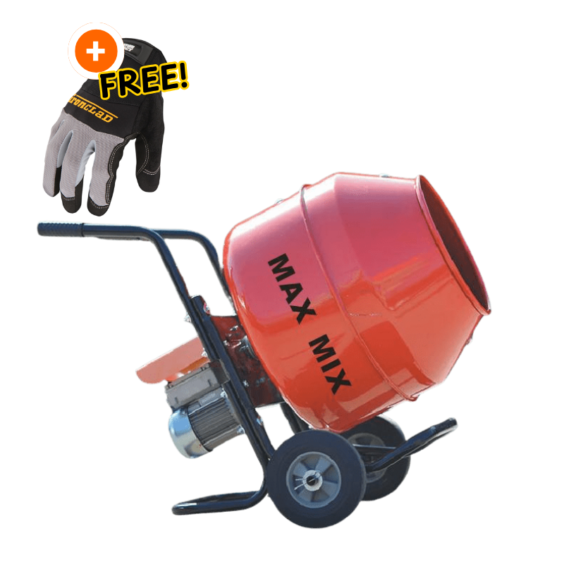 3 Cu Ft Concrete Mixer | MAX MIX | 1/3HP Baldor Electric Motor