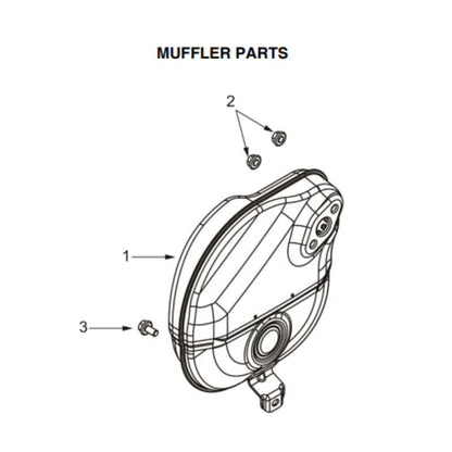 Muffler Spare Part for TG2000i 2000 Watt Inverter Generator TG2000i-MF