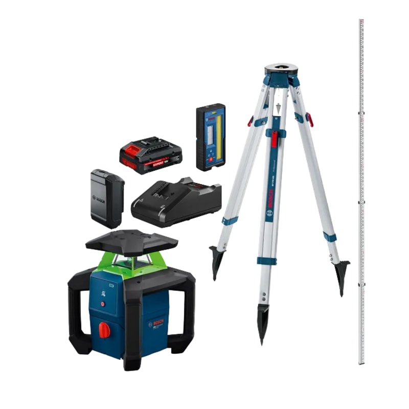18V Green-Beam Horizontal Rotary Laser Kit with Carrying Case