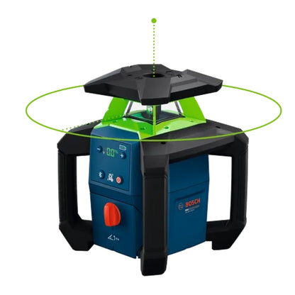 18V Green-Beam Horizontal/Vertical Rotary Laser Kit with Carrying Case