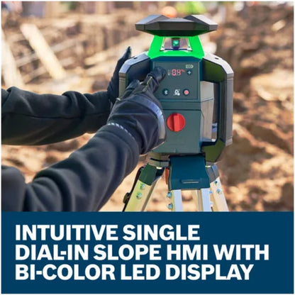 18V Green-Beam Horizontal/Vertical Rotary Laser Kit with Backpack