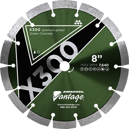 Diamond Tipped Saw Blades - X300 - Green Concrete