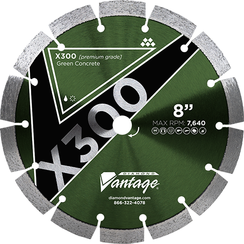 Diamond Tipped Saw Blades - X300 - Green Concrete