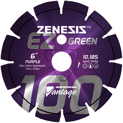 Diamond Tip Saw Blade - Z100 PURPLE - Green Concrete