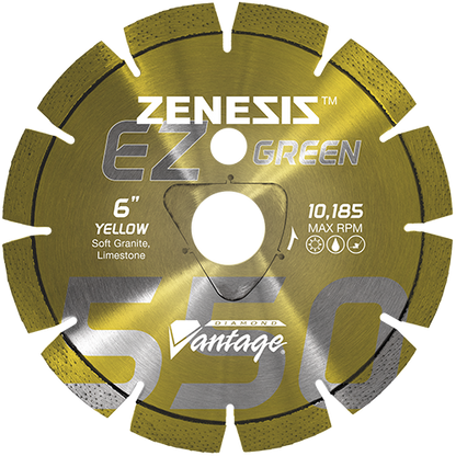 Diamond Tip Saw Blades - Z550 YELLOW - Green Concrete