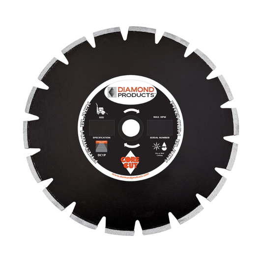Diamond Saw Blades - Premium Black Segmented Dry Walk Behind Blades
