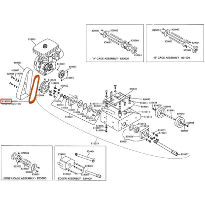 Pulley Belt for TSCAR-8H Concrete Scarifier (810009) TSCAR-8H-BELT-2