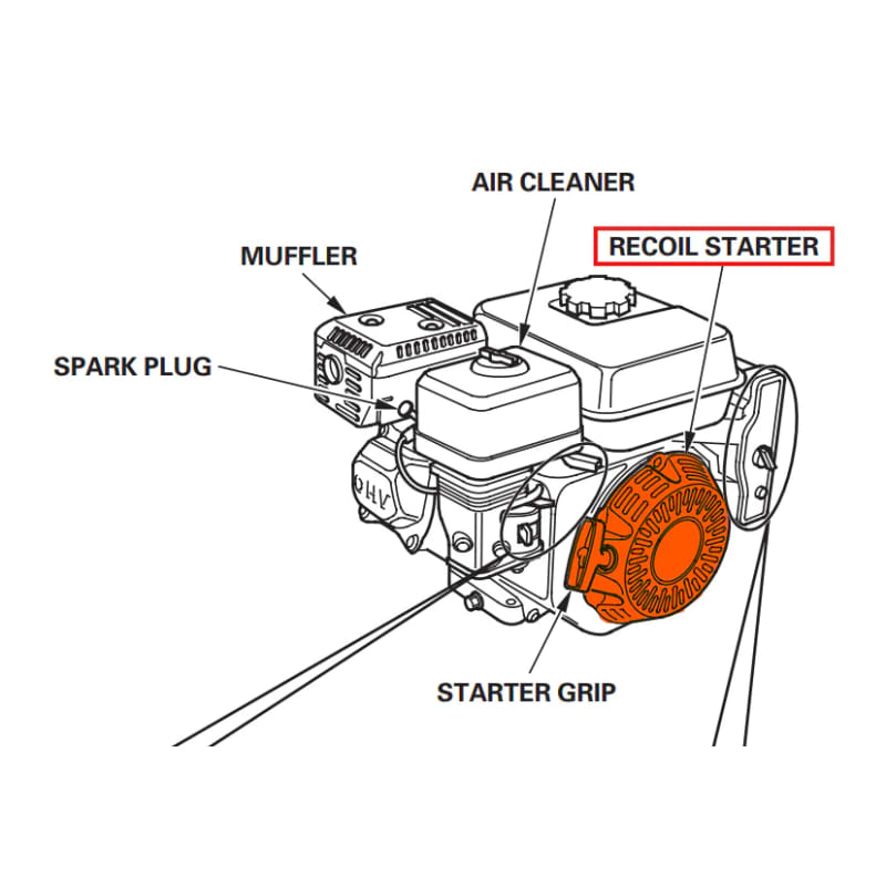 Recoil Starter Spare Part for Honda GX200 4-Stroke Engine GX200-RS-2