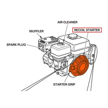 Recoil Starter Spare Part for Honda GX200 4-Stroke Engine GX200-RS-2