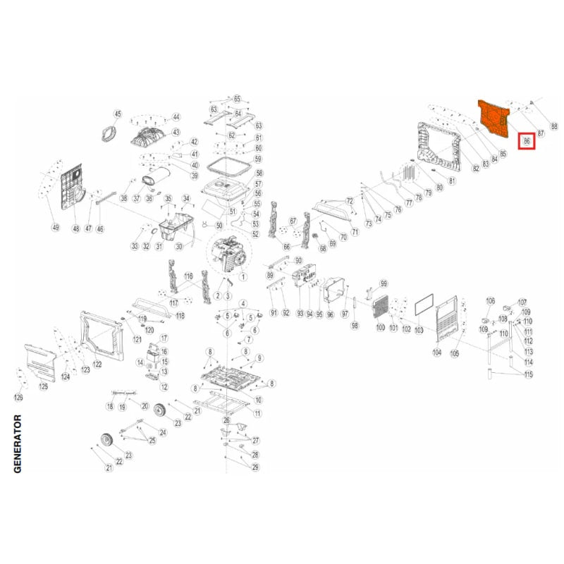 Recoil Starter for 2000 Watt Inverter Generator TG2000i (Part No. 2000.T70.001V.04.03) TG2000i-RS-3