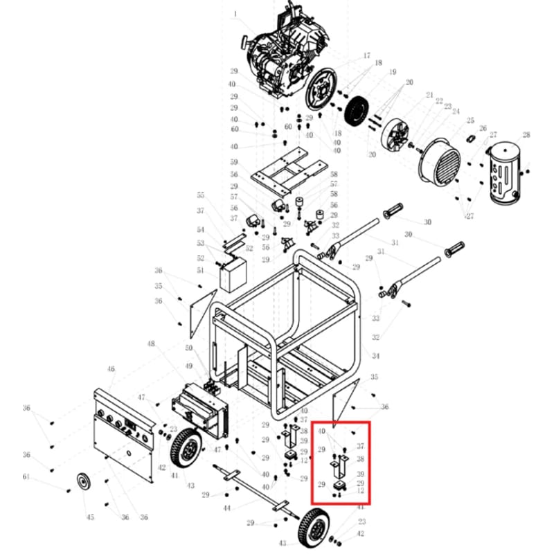 Replacement Foot Spare Part for TWG210A 210 Amp Welder Generator TWG210A-FOOT