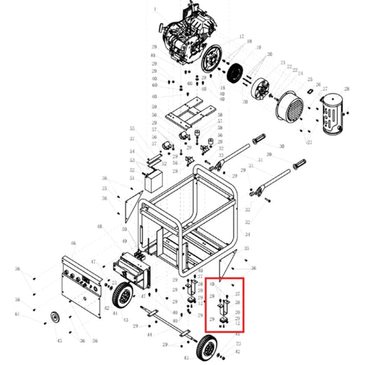 Replacement Foot Spare Part for TWG210A 210 Amp Welder Generator TWG210A-FOOT