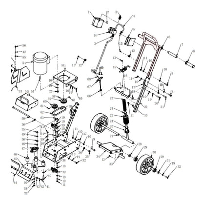 Replacement Handle (P055) Spare Part for TSCP8 8" Electric Floor Scraper TSCP8-HNDL-2