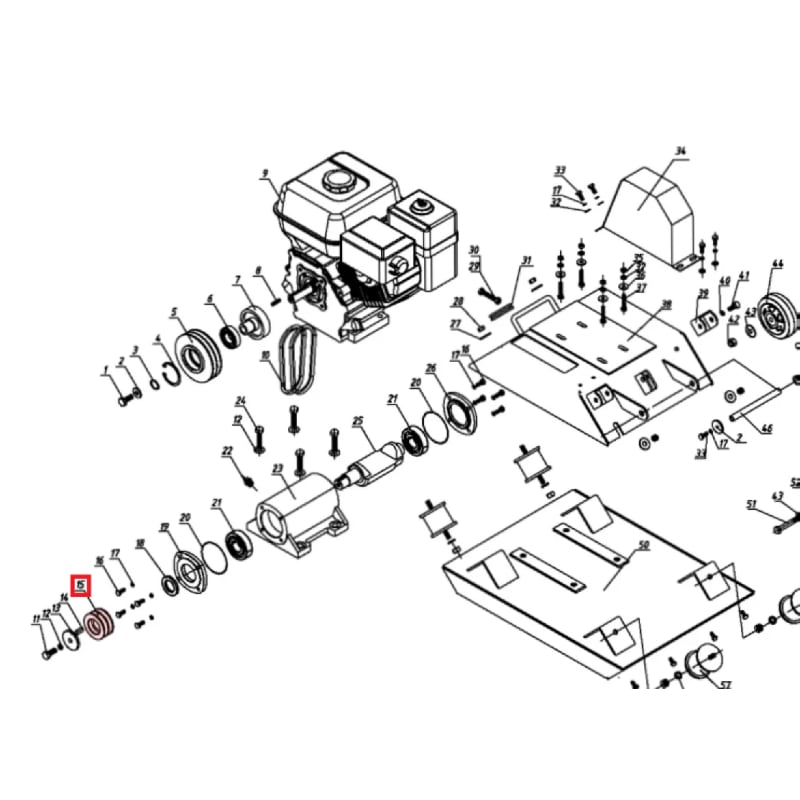 Replacement Pulley Spare Part for TPC80 6HP Kohler Compactor TPC80-PW