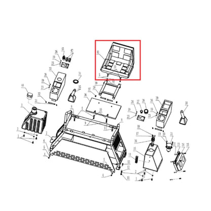 Replacement Seat Spare Part for TRT46V 8ft Ride-On Power Trowel TRT46V-SEAT