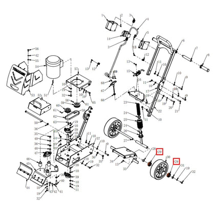 Replacement Wheel Bearings (P014) Spare Part for TSCP8 8" Electric Floor Scraper TSCP8-WHEELBRG-2
