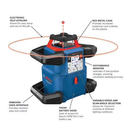 18V REVOLVE4000 Connected Self-Leveling Horizontal/Vertical Rotary Laser Kit with (1) CORE18V® 4 Ah Advanced Power Battery