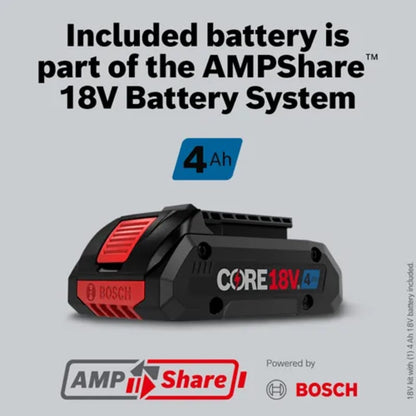 18V REVOLVE4000 Connected Green-Beam Self-Leveling Horizontal/Vertical Rotary Laser Kit with (1) CORE18V® 4 Ah Advanced Power Battery