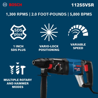 SDS-plus® Bulldog™ Xtreme 1 In. Rotary Hammer - 11255VSR
