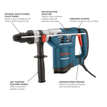 SDS-plus® 1-1/4 In. Rotary Hammer with Quick-Change Chuck System