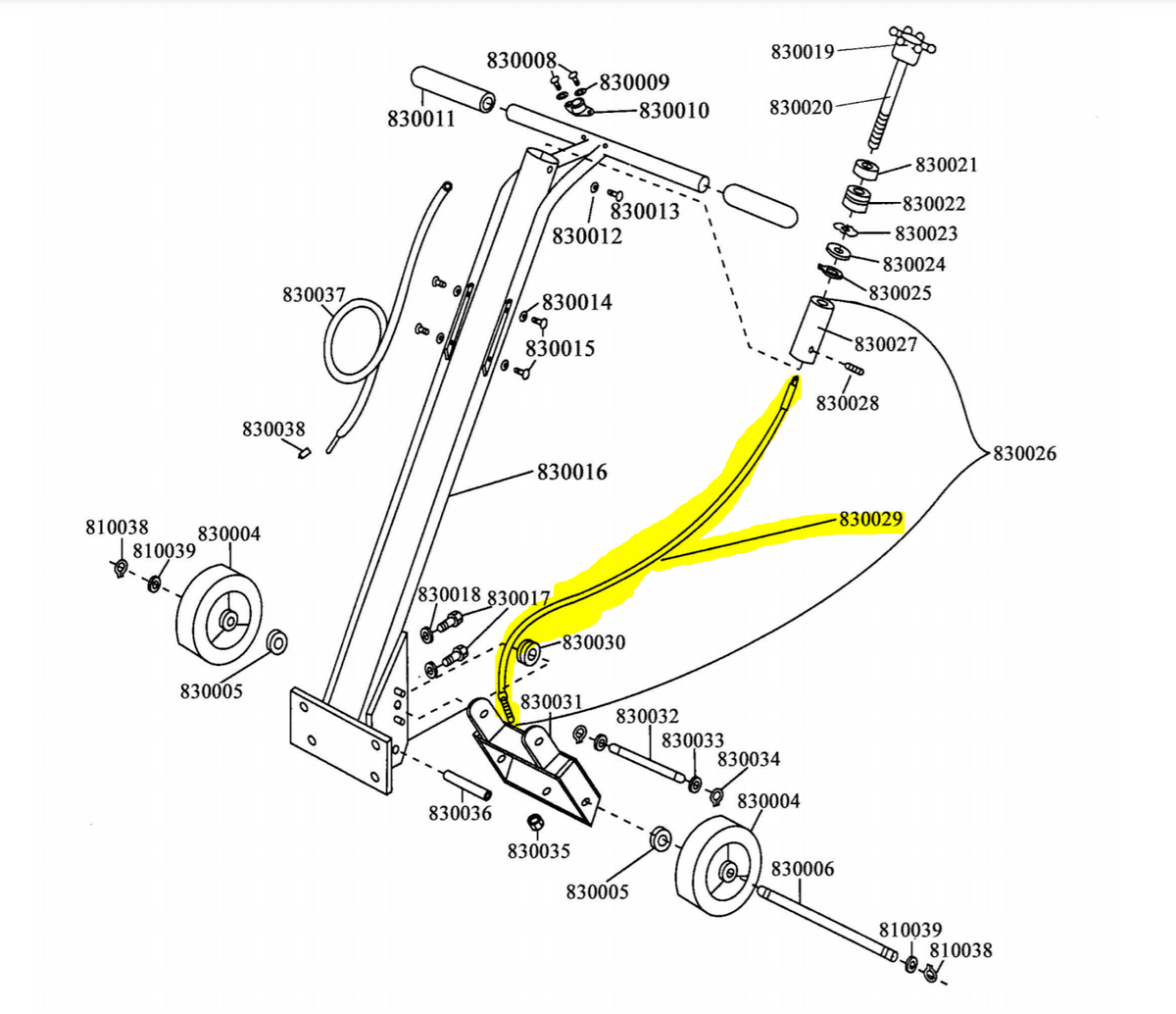 Throttle Cable for TSCAR-8H Concrete Scarifier (830029)