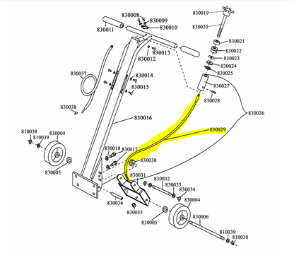 Throttle Cable for TSCAR-8H Concrete Scarifier (830029)