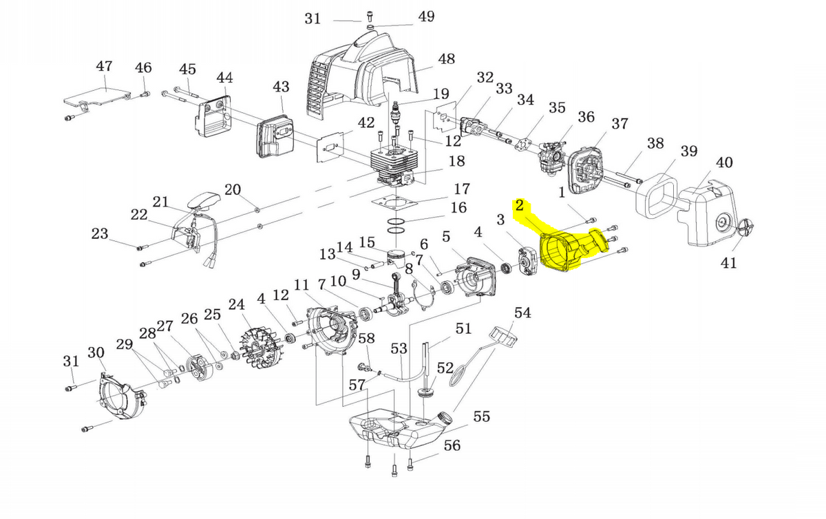 Recoil Starter for TCS6.5 Concrete Backpack Sprayer (4 Bolt Mount) (P23.10A)